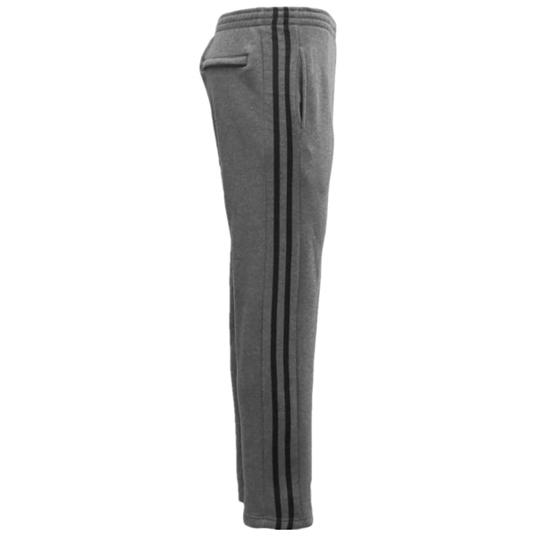 Men'S Fleece Casual Sports Track Pants W Zip Pocket Striped Sweat Trousers S-6Xl, Dark Grey, 6Xl