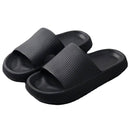 Pillow Slides Sandals Non-Slip Ultra Soft Slippers Cloud Shower Eva Home Shoes, Black, 36/37