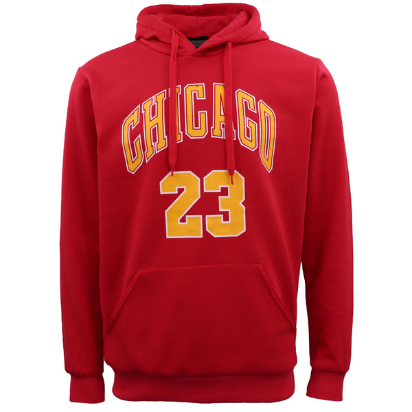 Men'S Fleece Pullover Hoodie Jacket Sports Jumper Jersey Chicago Golden State, Red - Chicago 23, 2Xl