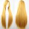 New 80Cm Straight Sleek Long Full Hair Wigs W Side Bangs Cosplay Costume Womens, Golden Blonde