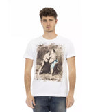 Short Sleeve T-Shirt With Round Neck And Front Print M Men