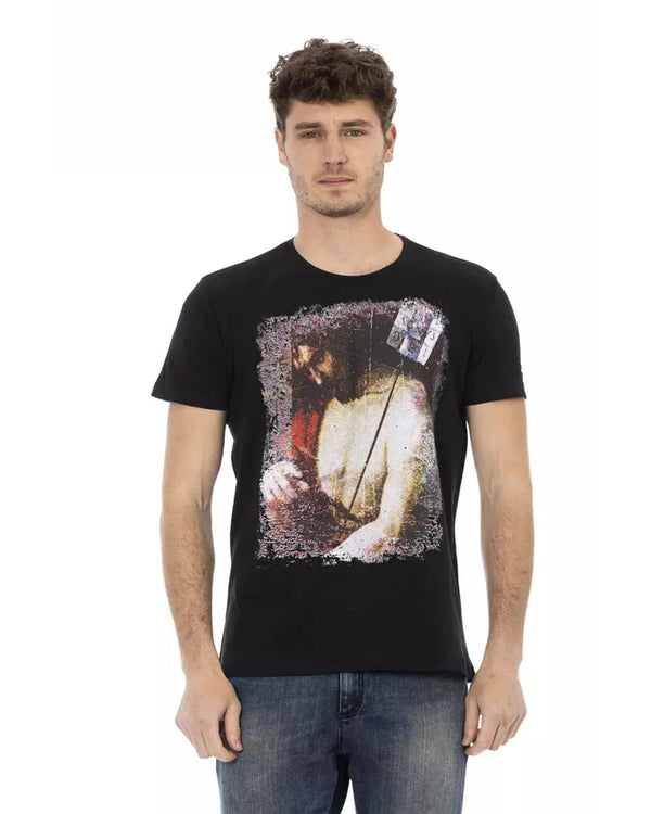 Short Sleeve T-Shirt With Round Neck And Front Print L Men