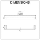 Fluid Stainless Steel Single Towel Rail 900mm