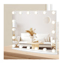 Vanity Tabletop And Wall Mounted Mirror With 18 Dimmable Led Bulbs