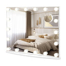 Vanity Tabletop And Wall Mounted Mirror With 18 Dimmable Led Bulbs