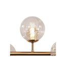Satin Brass 6 Light Optic Glass Pendant