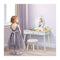 Vanity Makeup Table Set with Real Mirror for Little Girls White