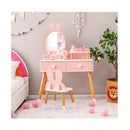 Kids Vanity Table And Chair Set With Removable Mirror