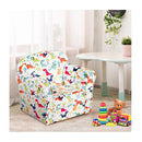 Velvet Kids Sofa With Lovely Pattern For Baby Room