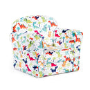 Velvet Kids Sofa With Lovely Pattern For Baby Room