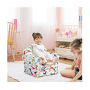 Velvet Kids Sofa With Lovely Pattern For Baby Room