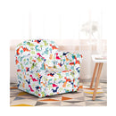 Velvet Kids Sofa With Lovely Pattern For Baby Room