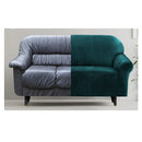 Velvet Sofa Cover Plush Couch Cover Slipcover 2 Seater Agate Green