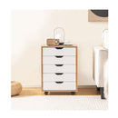 Versatile Storage Cabinet With Wheels For Home Office Natural