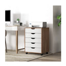 Versatile Storage Cabinet With Wheels For Home Office Natural