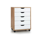 Versatile Storage Cabinet With Wheels For Home Office Natural