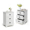 3 Drawer Vintage Bedside Table With Metal Handles