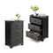 3 Drawer Vintage Bedside Table With Metal Handles