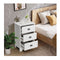 3 Drawer Vintage Bedside Table With Metal Handles