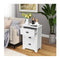3 Drawer Vintage Bedside Table With Metal Handles