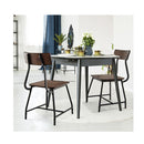 Vintage Dining Chairs Set Of 2 With Wood Metal For Cafe Kitchen