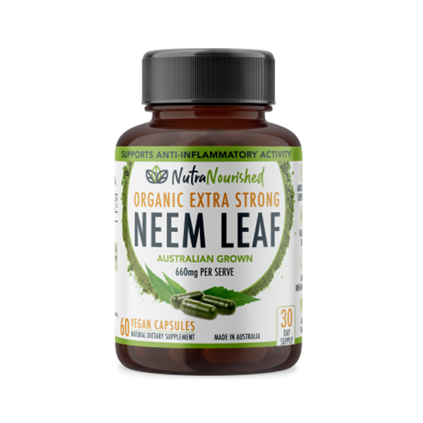 Neem Leaf Capsules Organic Pure Australian Grown 660mg Organic 60 Vegan Capsules 1 Month