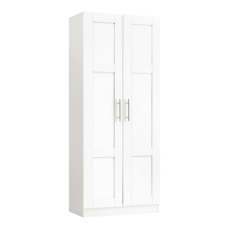 Wardrobe Large 2 Doors 4 Shelves White