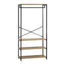 Open Wardrobe with Hanging Rail Metal 4 shelves