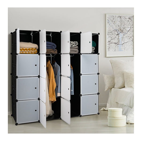 16 Cube Storage Organizer Portable Wardrobe Closet Modular Cabinet