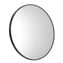 60cm Wall Mirror Round Black