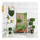 127 Cm Solid Wood Planter Bed With High Trellis