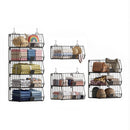 5 Tier Stackable Closet Organizers and Storage Closet Hanging Storage Organizer Shelves