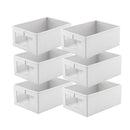 6 Pack Linen Closet Organizers and Storage Foldable Clothing Bins