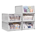 5 Pack Stackable Plastic Storage Foldable Closet Organizers
