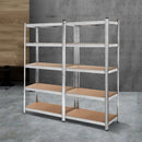 2x1.8M Garage Shelving Warehouse Rack Pallet Racking Storage Shelf Silver