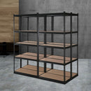 4x1.5M Garage Shelving Warehouse Rack Pallet Racking Storage Shelve Black