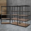 5x1.5M Garage Shelving Warehouse Rack Pallet Racking Storage Shelve Black