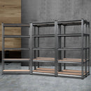 5x1.5M Garage Shelving Warehouse Rack Pallet Racking Storage Charcoal