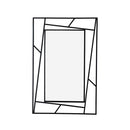 Wall Accent Mirror Rectangular Vanity Decorative Wood Frame 60x90cm