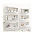 Wall Cube Shelves 6 Pcs White 60X15X23 Cm Engineered Wood