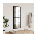 Wall Mirror Black 30X80 Cm Rectangle Iron