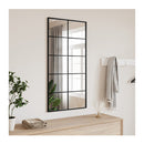 Wall Mirror Black 50X100 Cm Rectangle Iron