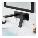 Wall Mounted Basin Mixer Tap Bath Tub Water Spout Black Vanity