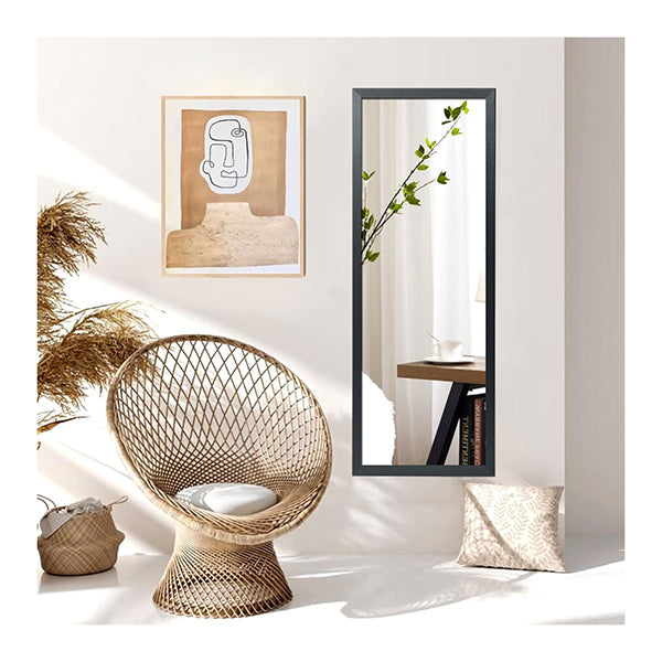 Wall Mounted Dressing Mirror With Hanging Hooks For Bedroom