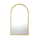 Wall Mounted Mirror Wooden Frame Arched Vanity Home Decor