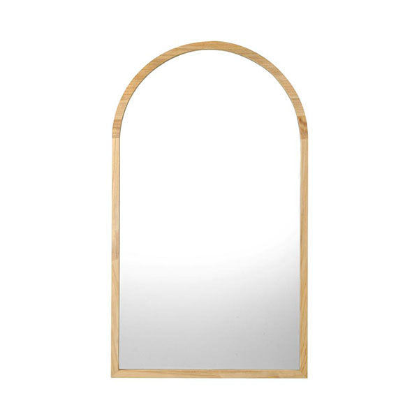 Wall Mounted Mirror Wooden Frame Arched Vanity Home Decor