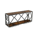 Wall Mounted Wine Rack With Wine Bottle Rack 6 Rows Of Stemware Holder