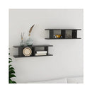 Wall Shelves 2 Pcs Grey 75X18X20 Cm Engineered Wood