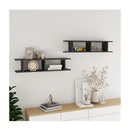 Wall Shelves 2 Pcs High Gloss Grey 90X18X20 Cm Engineered Wood