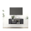 Wall Mounted Tv Cabinet Grey 102X35X35 Cm Engineered Wood